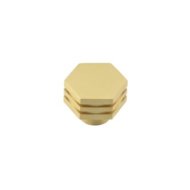 Click Here To Enlarge This Photo Of HOX330SB Frelan Hardware Hoxton Nile Cupboard Knob 30mm Satin Brass