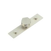 HOX-330SN-5090SN Frelan Hardware Hoxton Nile Cupboard Knob 30mm on Plain Backplate Satin Nickel