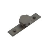 HOX-340DB-6090DB Frelan Hardware Hoxton Nile Cupboard Knob 40mm on Stepped Backplate Dark Bronze