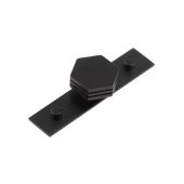 HOX-340MB-5090MB Frelan Hardware Hoxton Nile Cupboard Knob 40mm on Plain Backplate Matt Black