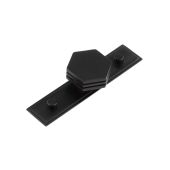 HOX-340MB-6090MB Frelan Hardware Hoxton Nile Cupboard Knob 40mm on Stepped Backplate Matt Black
