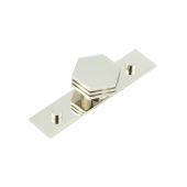HOX-340PN-5090PN Frelan Hardware Hoxton Nile Cupboard Knob 40mm on Plain Backplate Polished Nickel