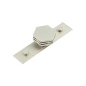 HOX-340SN-6090SN Frelan Hardware Hoxton Nile Cupboard Knob 40mm on Stepped Backplate Satin Nickel