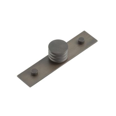 Click Here To Enlarge This Photo Of HOX-430DB-5090DB Frelan Hardware Hoxton Sturt Cupboard Knob 30mm on Plain Backplate Dark Bronze
