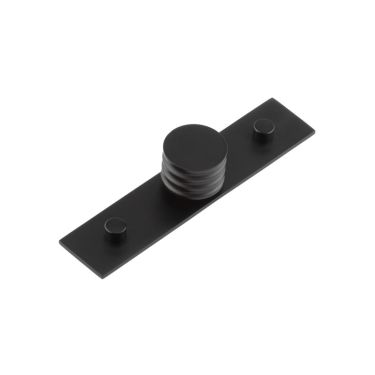 Click Here To Enlarge This Photo Of HOX-430MB-5090MB Frelan Hardware Hoxton Sturt Cupboard Knob 30mm on Plain Backplate Matt Black