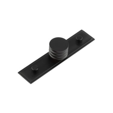 Click Here To Enlarge This Photo Of HOX-430MB-6090MB Frelan Hardware Hoxton Sturt Cupboard Knob 30mm on Stepped Backplate Matt Black