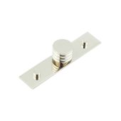 HOX-430PN-5090PN Frelan Hardware Hoxton Sturt Cupboard Knob 30mm on Plain Backplate Polished Nickel