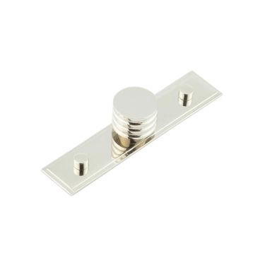 Click Here To Enlarge This Photo Of HOX-430PN-6090PN Frelan Hardware Hoxton Sturt Cupboard Knob 30mm on Stepped Backplate Polished Nickel