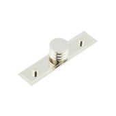 HOX-430PN-6090PN Frelan Hardware Hoxton Sturt Cupboard Knob 30mm on Stepped Backplate Polished Nickel