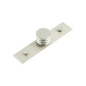 HOX-430SN-6090SN Frelan Hardware Hoxton Sturt Cupboard Knob 30mm on Stepped Backplate Satin Nickel