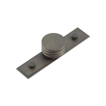 Click Here To Enlarge This Photo Of HOX-440DB-6090DB Frelan Hardware Hoxton Sturt Cupboard Knob 40mm on Stepped Backplate Dark Bronze