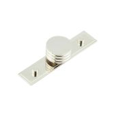 HOX-440PN-6090PN Frelan Hardware Hoxton Sturt Cupboard Knob 40mm on Stepped Backplate Polished Nickel