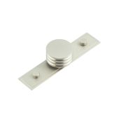 HOX-440SN-6090SN Frelan Hardware Hoxton Sturt Cupboard Knob 40mm on Stepped Backplate Satin Nickel