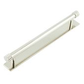 HOX-460PN-5060PN Frelan Hardware Hoxton Sturt Cabinet Handle 224mm on Plain Backplate Backplate Polished Nickel
