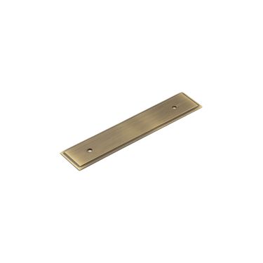 Click Here To Enlarge This Photo Of HOX6050AB Frelan Hardware Hoxton Rushton Backplate for Cupboard Knob 140x30mm Antique Brass