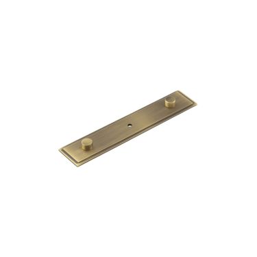 Click Here To Enlarge This Photo Of HOX6090AB Frelan Hardware Hoxton Rushton Backplate for Cupboard Knob 140x30mm Antique Brass