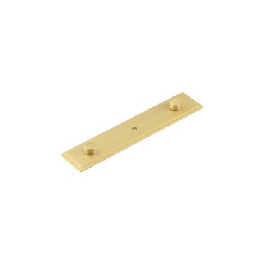 Click Here To Enlarge This Photo Of HOX6090SB Frelan Hardware Hoxton Rushton Backplate for Cupboard Knob 140x30mm Satin Brass