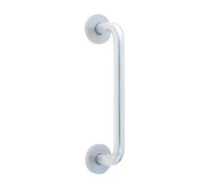 Click Here To Enlarge This Photo Of J1055 Frelan Hardware Jedo 225mm x 19mm D Shape Pull Handle Rose Fixing Satin Anodised Aluminium