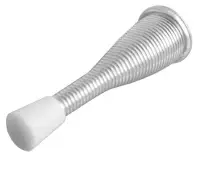 J739HZP Frelan Hardware Jedo Wall Mounted Spring Door Stop (No Rose)  75mm Zinc Plate