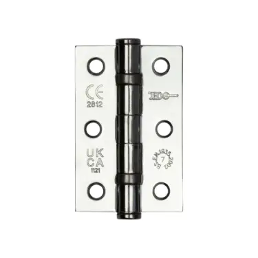 Click Here To Enlarge This Photo Of J8502PC Frelan Hardware Jedo Grade 7 &lpar;Mild Steel&rpar; Ball Bearing Hinges 76mm x 50mm x 2mm Polished Chrome