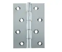J9117BPC Frelan Hardware Jedo Double Phosphor Bronze Washered Hinge 102mm x 67mm x 3.5mm Polished Chrome