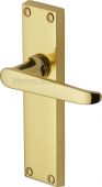 V3913-PB Heritage Brass Door Handle Lever Latch Victoria Design Polished Brass Finish