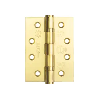 J9500SB Frelan Hardware Jedo Certifire Grade 13 &lpar;Stainless Steel&rpar; Ball Bearing Hinges 102mm x 76mm x 3mm Satin Brass