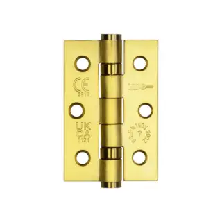 J9502SB Frelan Hardware Jedo Grade 7 &lpar;Stainless Steel&rpar; Ball Bearing Hinges 76mm x 50mm Satin Brass