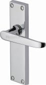V3913-PC Heritage Brass Door Handle Lever Latch Victoria Design Polished Chrome Finish