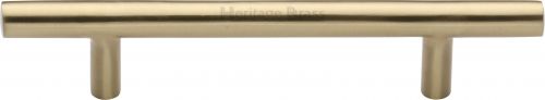 Click Here To Enlarge This Photo Of C0361 101-SB Heritage Brass Cabinet Pull Bar Design 101mm ctc Satin Brass Finish