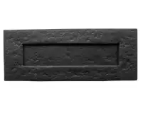 JAB12 Frelan Hardware Jedo Black Antique Plain Letterplate 270mm x 115mm (230mm centers)