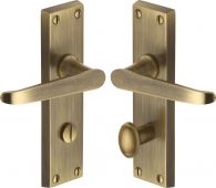 V3930-AT Heritage Brass Door Handle For Bathroom Victoria Design Antique Brass Finish