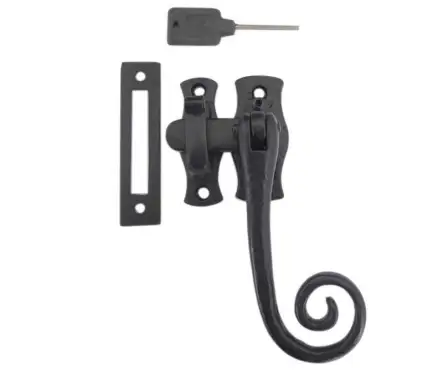 Click Here To Enlarge This Photo Of JAB19R Frelan Hardware Jedo Black Antique Range Locking Casement Fastener (Right Hand)