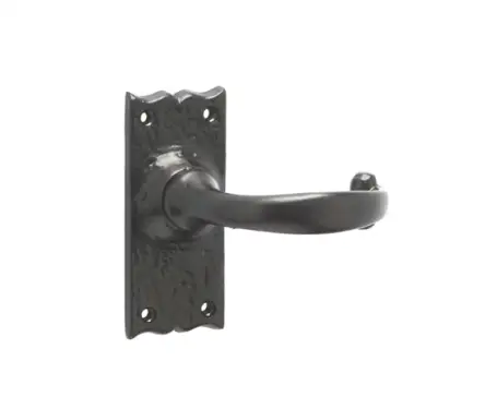 Click Here To Enlarge This Photo Of JAB2 Frelan Hardware Jedo Black Antique Regal Suite Door Handles Short Latchplate