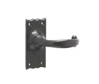 JAB2 Frelan Hardware Jedo Black Antique Regal Suite Door Handles Short Latchplate