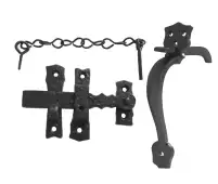 JAB30 Frelan Hardware Jedo Black Antique Gate Thumblatch 156mm