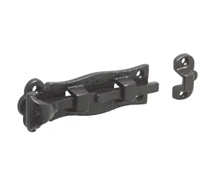 Click Here To Enlarge This Photo Of JAB39 Frelan Hardware Jedo Black Antique Straight Bolt 125mm