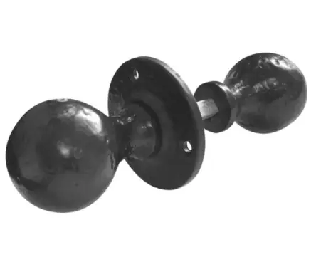 Click Here To Enlarge This Photo Of JAB5R Frelan Hardware Jedo Black Antique Ball Rim Door Knob 46mm dia