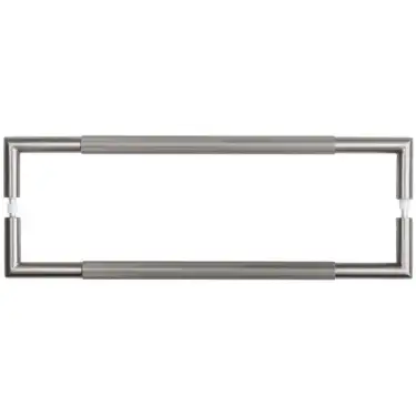 Click Here To Enlarge This Photo Of JGM7 Frelan Hardware 425mm x 20mm Gun Metal Mitred Back to Back Linear Pull Handles (G304 Stainless Steel)