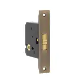 JL840AB Frelan Hardware Jedo Sliding Door Bathroom Lock (56mm Backset) Antique Brass