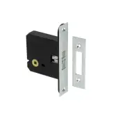 JL840SC Frelan Hardware Jedo Sliding Door Bathroom Lock (56mm Backset) Satin Chrome