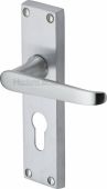 V3948-SC Heritage Brass Door Handle For Euro Profile Plate Victoria Design Satin Chrome Finish