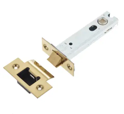 Click Here To Enlarge This Photo Of JL-HDT102PVD Frelan Hardware Jedo Heavy Duty Tubular Latch 102mm PVD Polished Brass
