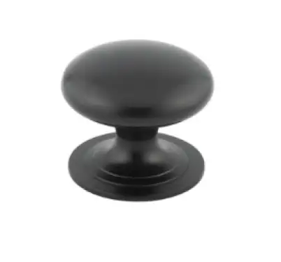Click Here To Enlarge This Photo Of JMB47A Frelan Hardware Jedo Traditional Cupboard Knob 25mm Matt Black