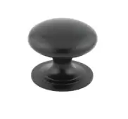 JMB47E Frelan Hardware Jedo Traditional Cupboard Knob 50mm Matt Black