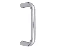 JPS122A Frelan Hardware Polished Stainless Steel (G304) 225mm x 22mm D Shape Pull Handles (Bolt Through)