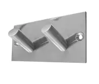 JPS901C Frelan Hardware Polished Stainless Steel Double Robe Hook
