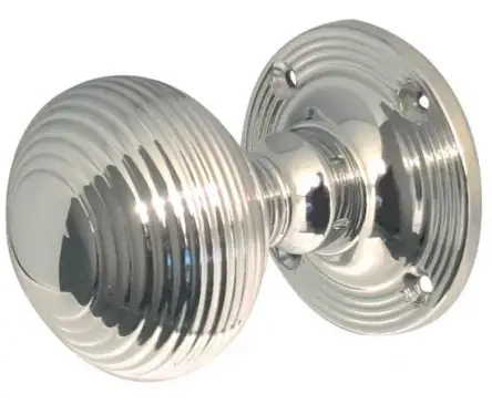 Click Here To Enlarge This Photo Of JR6MPC Frelan Hardware Jedo Reeded Mortice Door Knobs 53mm Polished Chrome
