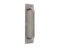 JSS1601 Frelan Hardware Satin Stainless Steel 225mm Pull Handle on 305mm x 75mm Plate