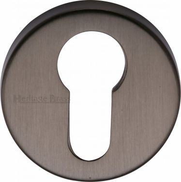Click Here To Enlarge This Photo Of V4008-MB Heritage Brass Euro Profile Cylinder Escutcheon Matt Bronze Finish